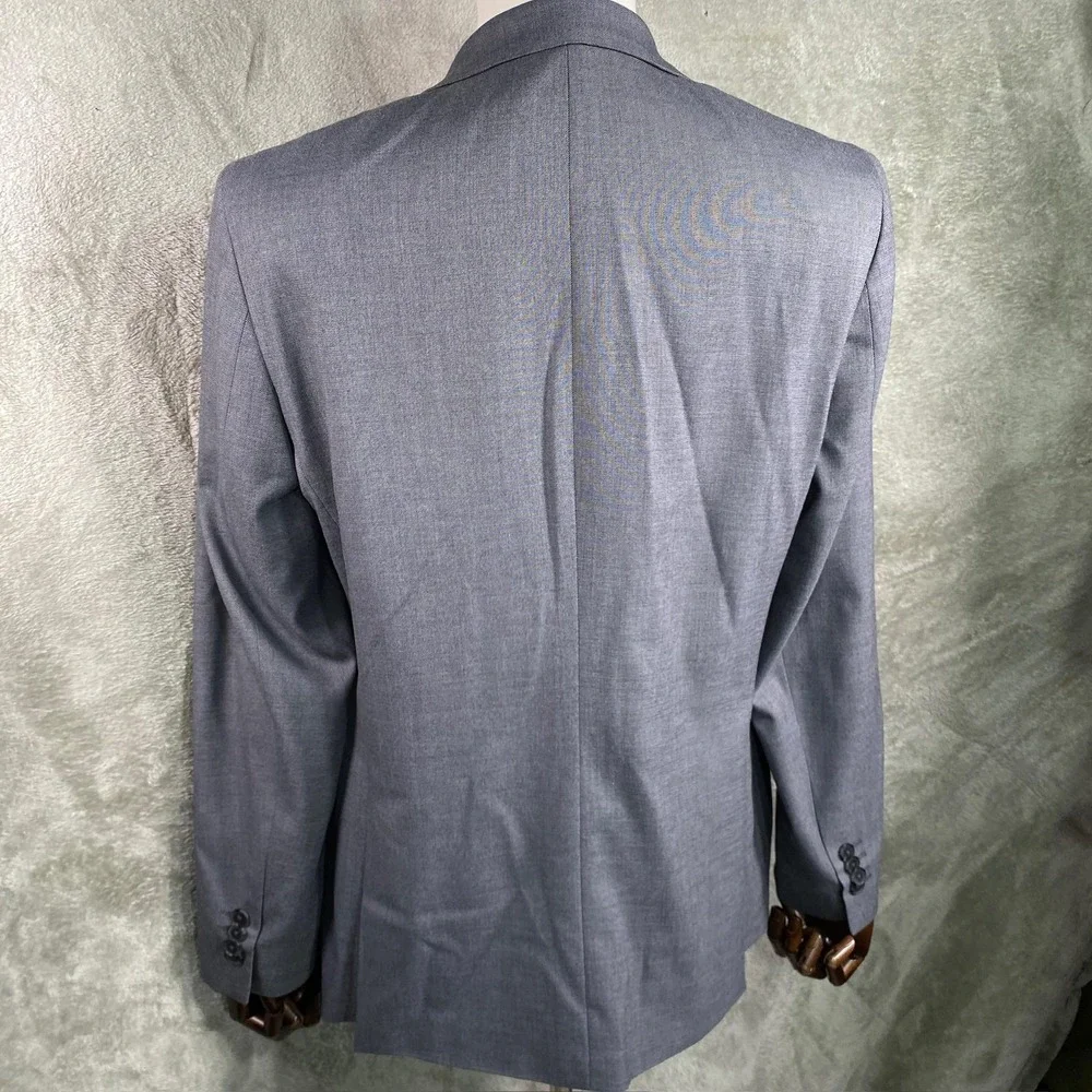 Banana Republic Jacket Mens 40R Gray Slim Fit Sharkskin Blazer Sport‎ Coat Suit
